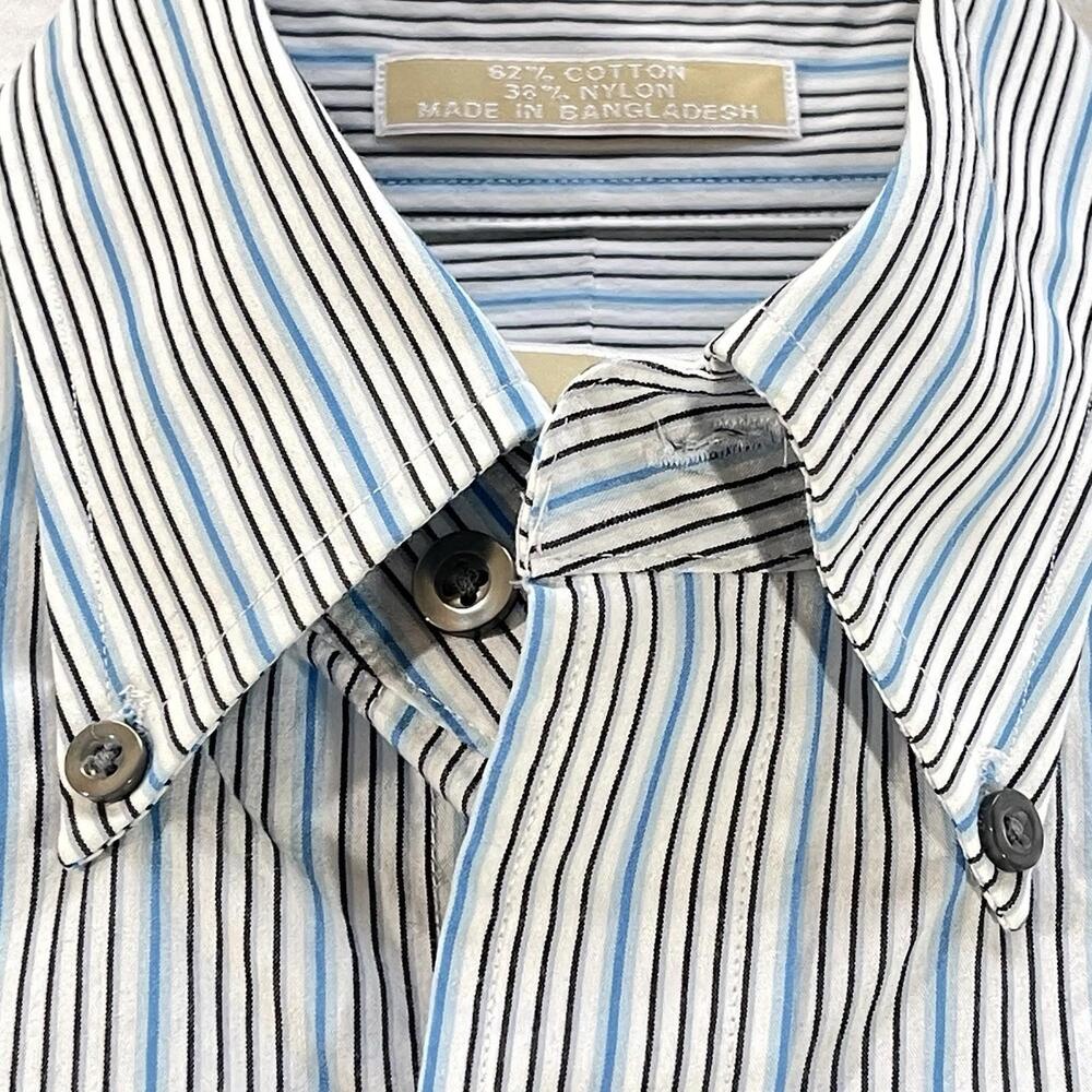 Michael Kors Shirt Mens M 15 (32-33)Long Sleeve Button Up Stripe Work Casual